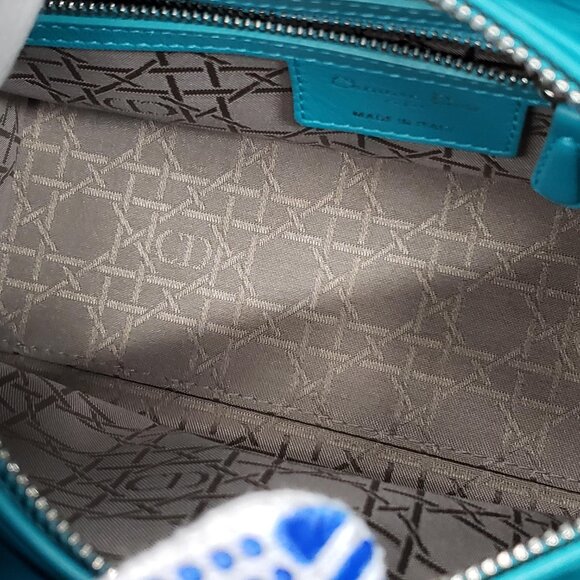 Christian Dior Lady Dior Lambskin Leather Medium Satchel Bag lux-400-091225 - Picture 12 of 16